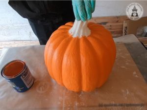 Styrofoam pumpkin step 08-02
