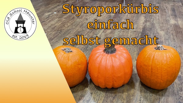 Halloween Kürbis DIY aus Styropor