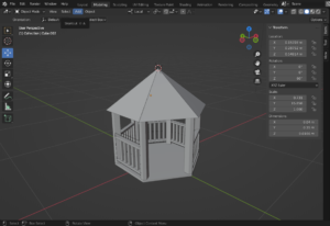 Pavilion for the Easter Bunny in Blender 3D